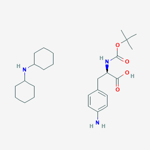molecular formula C26H43N3O4 B13671098 Dicyclohexylamine (R)-3-(4-aminophenyl)-2-((tert-butoxycarbonyl)amino)propanoate 