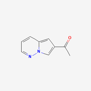 molecular formula C9H8N2O B13671202 1-(Pyrrolo[1,2-b]pyridazin-6-yl)ethanone 