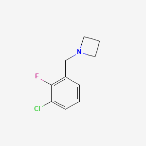 molecular formula C10H11ClFN B13671235 1-(3-Chloro-2-fluorobenzyl)azetidine 