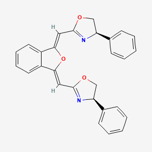 molecular formula C28H22N2O3 B13671261 (1Z,3Z)-1,3-Bis(((R)-4-phenyl-4,5-dihydrooxazol-2-yl)methylene)-1,3-dihydroisobenzofuran 