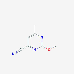 molecular formula C7H7N3O B13671274 2-Methoxy-6-methylpyrimidine-4-carbonitrile 
