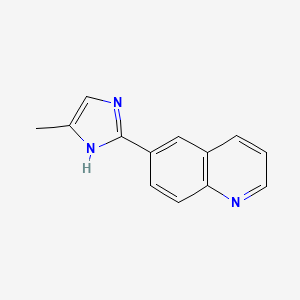 molecular formula C13H11N3 B13671278 6-(5-Methyl-2-imidazolyl)quinoline 