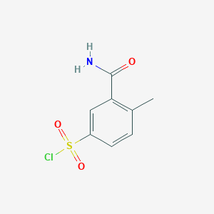 molecular formula C8H8ClNO3S B1367128 3-(Aminocarbonyl)-4-methylbenzenesulfonyl chloride CAS No. 76503-37-2