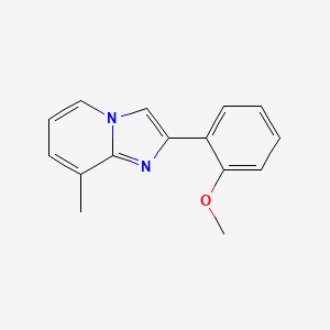 molecular formula C15H14N2O B13671292 2-(2-Methoxyphenyl)-8-methylimidazo[1,2-a]pyridine 