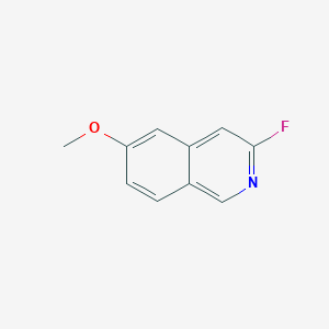 molecular formula C10H8FNO B13671309 3-Fluoro-6-methoxyisoquinoline 