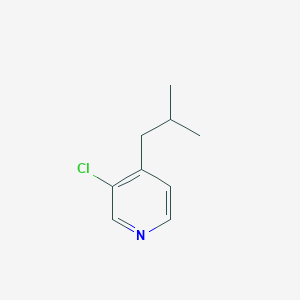 molecular formula C9H12ClN B13671311 3-Chloro-4-isobutylpyridine 