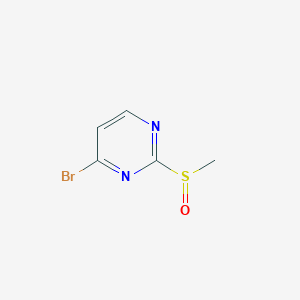 molecular formula C5H5BrN2OS B13671332 4-Bromo-2-(methylsulfinyl)pyrimidine 