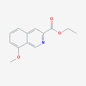 molecular formula C13H13NO3 B13671333 Ethyl 8-methoxyisoquinoline-3-carboxylate 