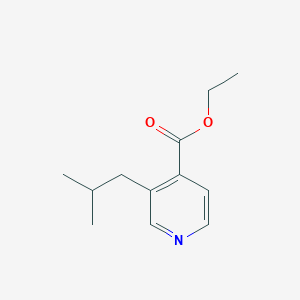 molecular formula C12H17NO2 B13671344 Ethyl 3-isobutylisonicotinate 