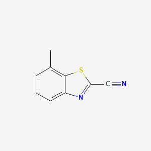 molecular formula C9H6N2S B13671389 7-Methylbenzo[d]thiazole-2-carbonitrile 