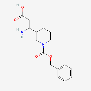 molecular formula C16H22N2O4 B13671398 3-Amino-3-(1-((benzyloxy)carbonyl)piperidin-3-yl)propanoic acid 