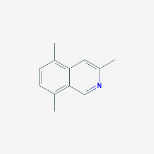 molecular formula C12H13N B13671404 3,5,8-Trimethylisoquinoline 