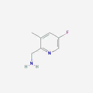 molecular formula C7H9FN2 B13671406 (5-Fluoro-3-methylpyridin-2-YL)methanamine CAS No. 886365-60-2