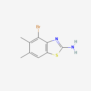 molecular formula C9H9BrN2S B13671415 4-Bromo-5,6-dimethylbenzo[d]thiazol-2-amine 