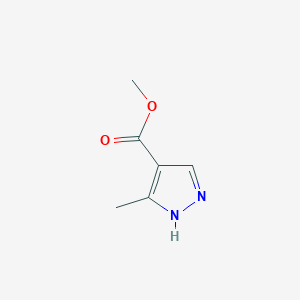 molecular formula C6H8N2O2 B1367142 Methyl 3-methyl-1H-pyrazole-4-carboxylate CAS No. 23170-45-8