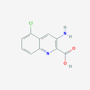 molecular formula C10H7ClN2O2 B13671447 3-Amino-5-chloroquinoline-2-carboxylic acid 