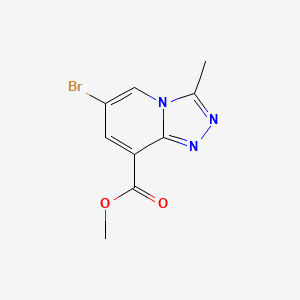 molecular formula C9H8BrN3O2 B13671469 Methyl 6-Bromo-3-methyl-[1,2,4]triazolo[4,3-a]pyridine-8-carboxylate 