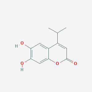 molecular formula C12H12O4 B13671487 6,7-Dihydroxy-4-isopropyl-2H-chromen-2-one 