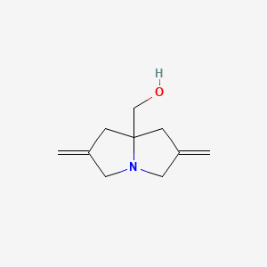 molecular formula C10H15NO B13671494 (2,6-Dimethylene-1,3,5,7-tetrahydropyrrolizin-8-YL)methanol 