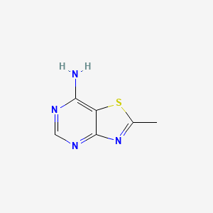 molecular formula C6H6N4S B13671542 2-Methylthiazolo[4,5-d]pyrimidin-7-amine 