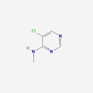 molecular formula C5H6ClN3 B13671637 5-Chloro-N-methylpyrimidin-4-amine 