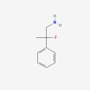 molecular formula C9H12FN B1367165 2-Fluoro-2-phenylpropan-1-amine 