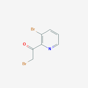 molecular formula C7H5Br2NO B13671661 2-Bromo-1-(3-bromopyridin-2-yl)ethanone 