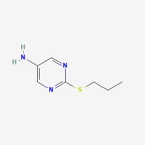 molecular formula C7H11N3S B13671695 2-(Propylthio)pyrimidin-5-amine CAS No. 1249669-99-5