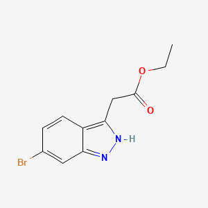 molecular formula C11H11BrN2O2 B13671713 Ethyl 2-(6-bromo-1H-indazol-3-yl)acetate 
