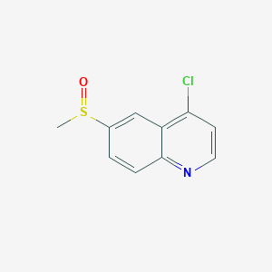 molecular formula C10H8ClNOS B13671779 4-Chloro-6-(methylsulfinyl)quinoline 