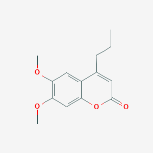 molecular formula C14H16O4 B13671781 6,7-dimethoxy-4-propyl-2H-chromen-2-one 