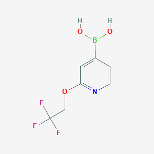 molecular formula C7H7BF3NO3 B13671826 (2-(2,2,2-Trifluoroethoxy)pyridin-4-yl)boronic acid 