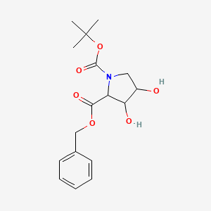molecular formula C17H23NO6 B13671884 Benzyl (2S,3R,4S)-1-Boc-3,4-dihydroxypyrrolidine-2-carboxylate 