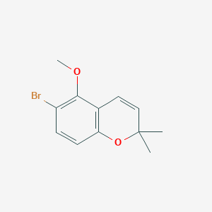 molecular formula C12H13BrO2 B13671899 6-bromo-5-methoxy-2,2-dimethyl-2H-chromene 