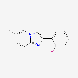 molecular formula C14H11FN2 B13671909 2-(2-Fluorophenyl)-6-methylimidazo[1,2-a]pyridine 