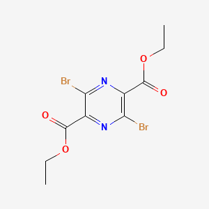 molecular formula C10H10Br2N2O4 B13671933 Diethyl 3,6-dibromopyrazine-2,5-dicarboxylate 