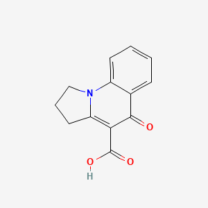molecular formula C13H11NO3 B1367195 5-Oxo-1,2,3,5-tetrahydropyrrolo[1,2-a]quinoline-4-carboxylic acid 