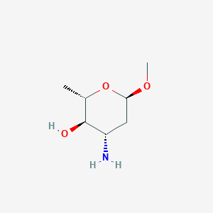 molecular formula C7H15NO3 B013672 (2S,3R,4S,6R)-4-amino-6-methoxy-2-methyloxan-3-ol CAS No. 54623-23-3