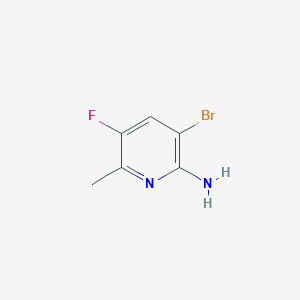 molecular formula C6H6BrFN2 B13672032 2-Amino-3-bromo-5-fluoro-6-methylpyridine 