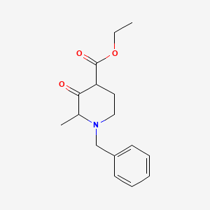 molecular formula C16H21NO3 B13672048 Ethyl 1-benzyl-2-methyl-3-oxopiperidine-4-carboxylate 