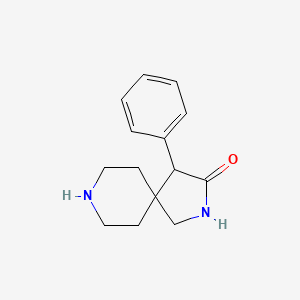 molecular formula C14H18N2O B1367206 4-phenyl-2,8-Diazaspiro[4.5]decan-3-one CAS No. 79139-66-5