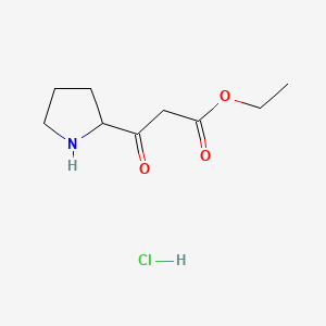 molecular formula C9H16ClNO3 B13672060 Ethyl (S)-3-Oxo-3-(2-pyrrolidinyl)propanoate Hydrochloride 