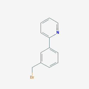 molecular formula C12H10BrN B13672062 2-(3-(Bromomethyl)phenyl)pyridine 