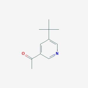molecular formula C11H15NO B13672070 1-(5-(tert-Butyl)pyridin-3-yl)ethanone CAS No. 1211517-63-3