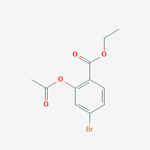 molecular formula C11H11BrO4 B13672078 Ethyl 2-acetoxy-4-bromobenzoate 