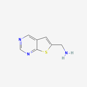molecular formula C7H7N3S B13672092 Thieno[2,3-d]pyrimidin-6-ylmethanamine 