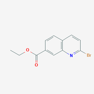 molecular formula C12H10BrNO2 B13672115 Ethyl 2-bromoquinoline-7-carboxylate 