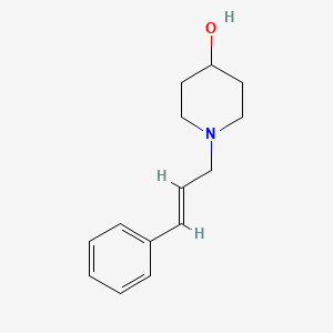 molecular formula C14H19NO B1367213 1-[(2E)-3-phenylprop-2-en-1-yl]piperidin-4-ol 