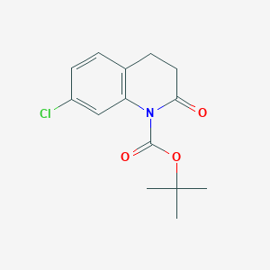 molecular formula C14H16ClNO3 B13672175 tert-Butyl 7-chloro-2-oxo-3,4-dihydroquinoline-1(2H)-carboxylate 
