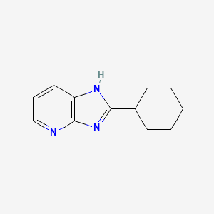 molecular formula C12H15N3 B1367218 2-cyclohexyl-3H-imidazo[4,5-b]pyridine 